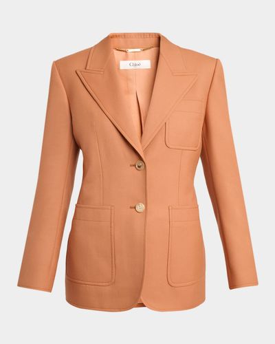 Chloe Single-Breasted Patch Pocket Jacket