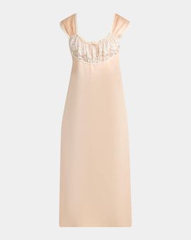 Chloe Sleeveless Silk A-Line Midi Dress
