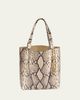 Chloe Spin Python-Embossed Leather Tote Bag - 1