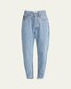 Chloe Split-Hem Barrel-Leg Jeans - 1