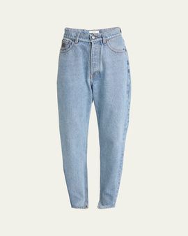 Chloe Split-Hem Barrel-Leg Jeans