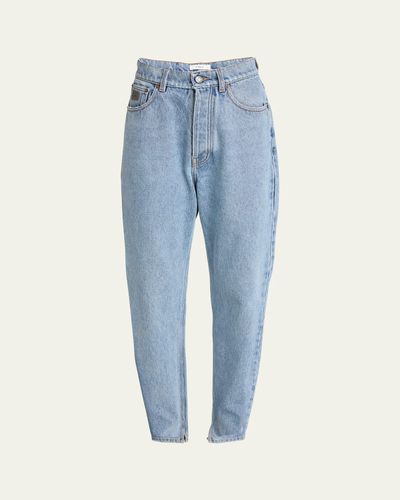 Chloe Split-Hem Barrel-Leg Jeans