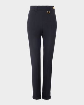 Chloe Stretch Knit High-Waisted Fitted Trousers