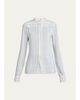 Chloe Striped Silk-Blend Shirt - 1