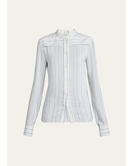 Chloe Striped Silk-Blend Shirt