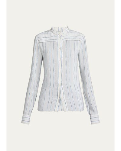 Chloe Striped Silk-Blend Shirt