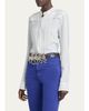 Chloe Striped Silk-Blend Shirt - 4