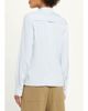 Chloe Striped Silk Chest Yoke Button-Down Top - 3