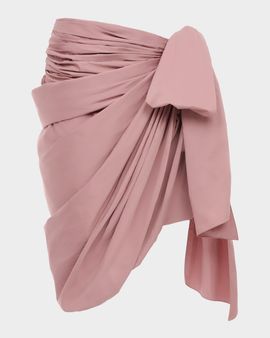 Chloe Technical Satin Mid-Length Wrap Skirt