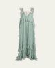 Chloe Tiered Long Silk Gown - 1