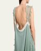 Chloe Tiered Long Silk Gown - 5