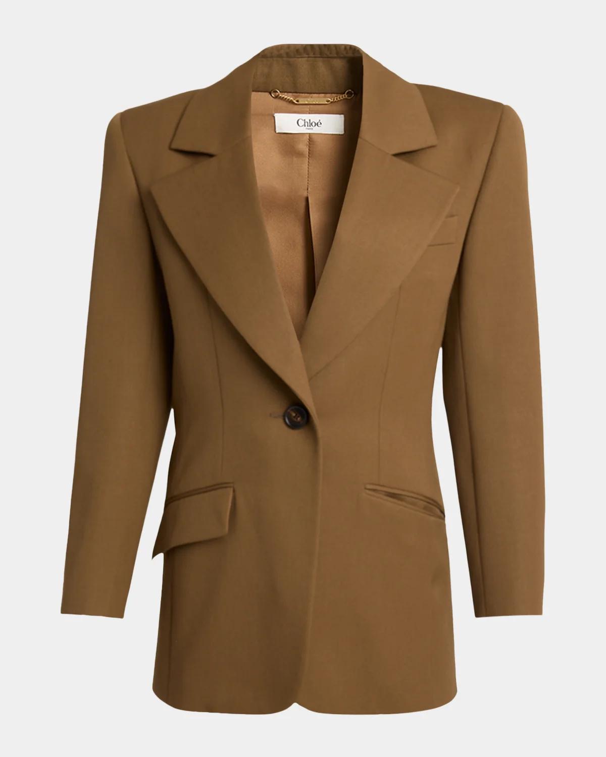 Chloe Virgin Wool Notch-Lapel Jacket