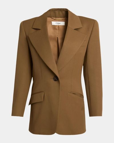 Chloe Virgin Wool Notch-Lapel Jacket