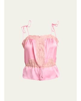 Chloe Washed Silk Satin Tank