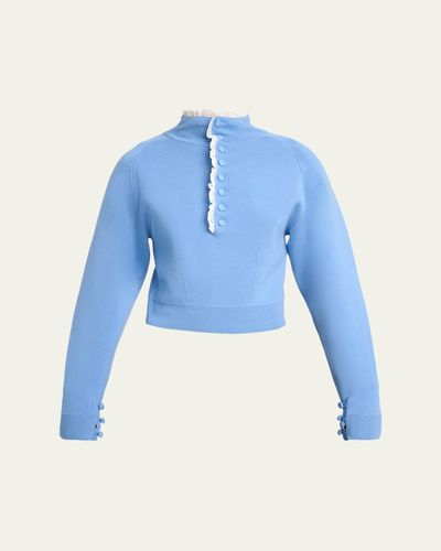 Chloe Wool Knit and Lace Pullover