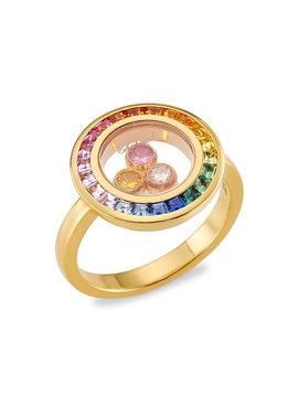 Chopard Women's Happy Diamonds 18K-Gold, Rainbow Sapphire & 0.1 TCW Diamond Ring
