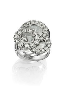 Chopard Women's Happy Dreams Diamond, Mother-Of-Pearl & 18K White Gold Ring