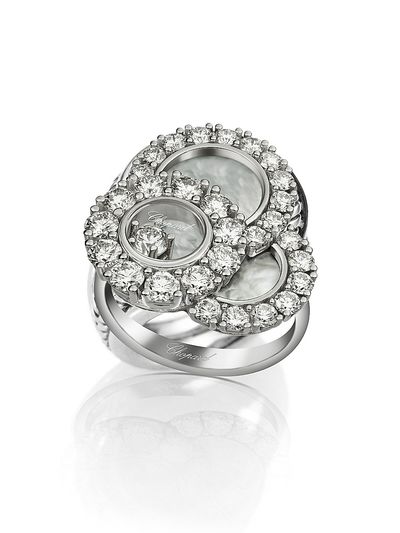 Chopard Women's Happy Dreams Diamond, Mother-Of-Pearl & 18K White Gold Ring