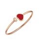 Chopard Women's Happy Hearts 18K Rose Gold, Diamond & Red Stone Bangle - 4