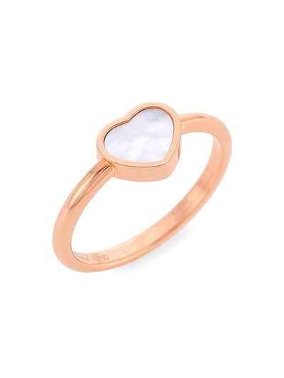 Chopard Women's My Happy Hearts 18K Rose Gold & Mother-Of-Pearl Ring