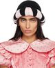 Chopova Lowena Chopova Lowena Black & Pink Cribbage Cross Beanie - 1