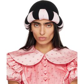 Chopova Lowena Chopova Lowena Black & Pink Cribbage Cross Beanie