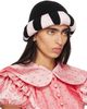Chopova Lowena Chopova Lowena Black & Pink Cribbage Cross Beanie - 2