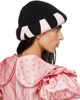 Chopova Lowena Chopova Lowena Black & Pink Cribbage Cross Beanie - 3
