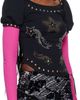 Chopova Lowena Chopova Lowena Black & Pink Janine Jersey Top - 2