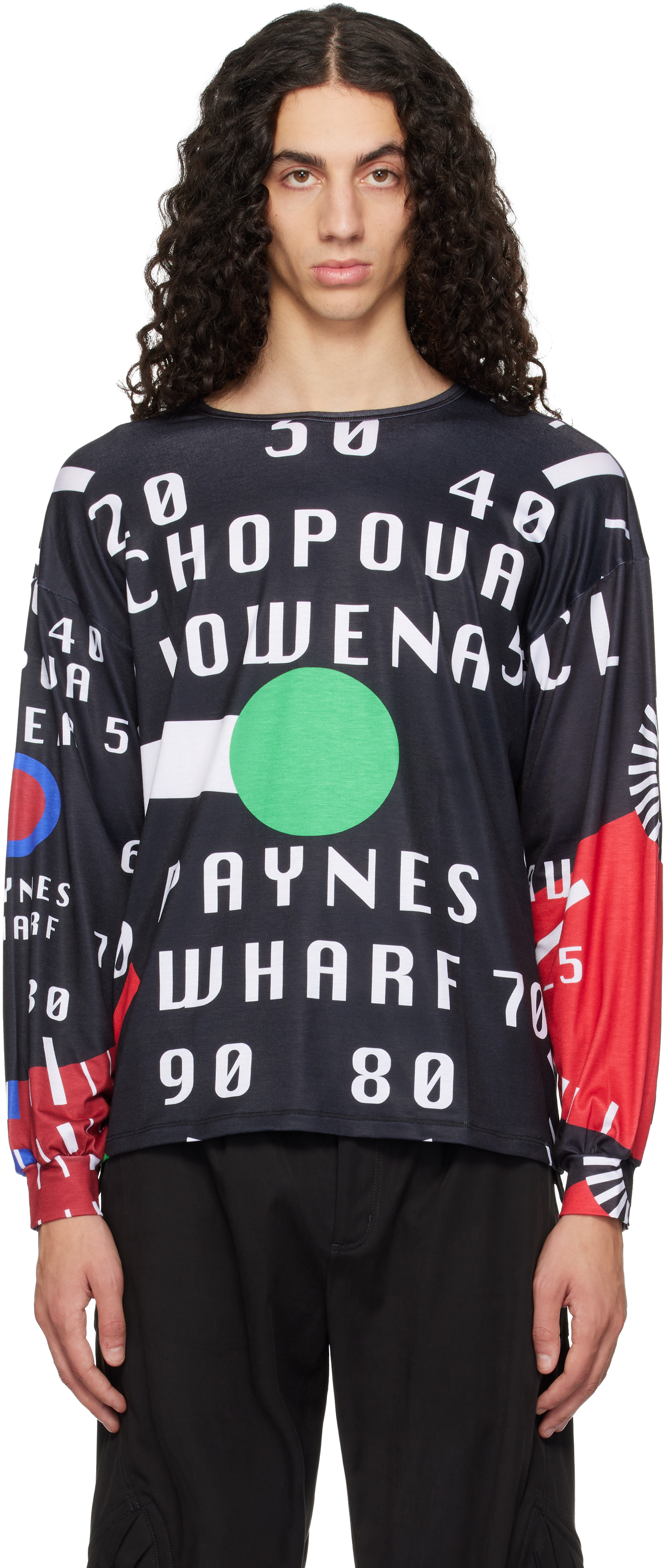 Chopova Lowena - Black CL Speedometer Oversized Jersey T-shirt