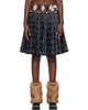 Chopova Lowena Chopova Lowena Black Crescent Pleated Knee Miniskirt - 1