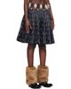 Chopova Lowena Chopova Lowena Black Crescent Pleated Knee Miniskirt - 2