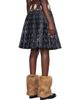 Chopova Lowena Chopova Lowena Black Crescent Pleated Knee Miniskirt - 3