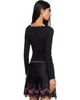 Chopova Lowena Chopova Lowena Black 'FEELINGS' Happy Long Sleeve T-shirt - 3