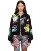 Chopova Lowena Chopova Lowena Black 'Friends of CL' Zip Hoodie - 1