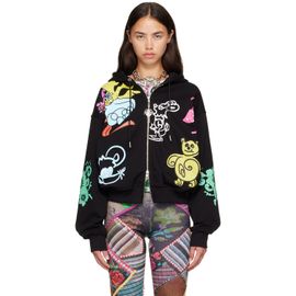 Chopova Lowena Chopova Lowena Black 'Friends of CL' Zip Hoodie
