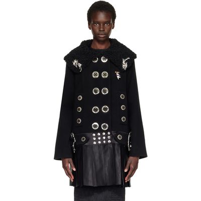 Chopova Lowena Chopova Lowena Black Fudge Buckle Coat
