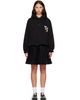 Chopova Lowena Chopova Lowena Black Fuzzy Pearl Hoodie Minidress - 1