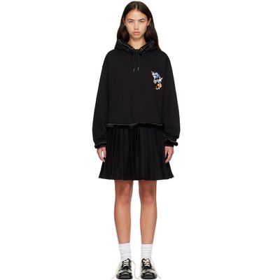 Chopova Lowena Chopova Lowena Black Fuzzy Pearl Hoodie Minidress