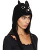 Chopova Lowena Chopova Lowena Black Kitty Knitted Bonnet - 2