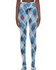 Chopova Lowena Chopova Lowena Blue Bonnet Flocked Mesh Leggings - 1