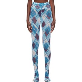 Chopova Lowena Chopova Lowena Blue Bonnet Flocked Mesh Leggings