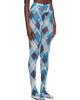 Chopova Lowena Chopova Lowena Blue Bonnet Flocked Mesh Leggings - 2