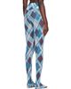 Chopova Lowena Chopova Lowena Blue Bonnet Flocked Mesh Leggings - 3