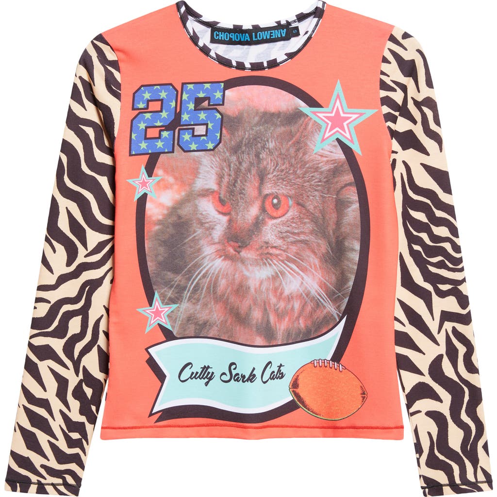 Chopova Lowena Chopova Lowena Cutty Sark Cats Fitted Jersey Graphic T-Shirt