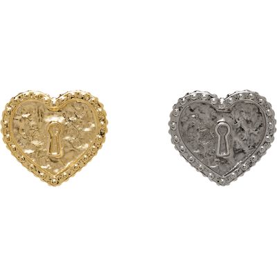 Chopova Lowena Chopova Lowena Locked Heart Stud Earrings