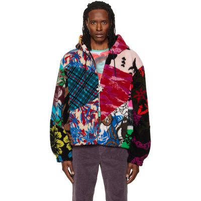Chopova Lowena Chopova Lowena Multicolor Patchwork Oversized Hooded Fleece Jacket