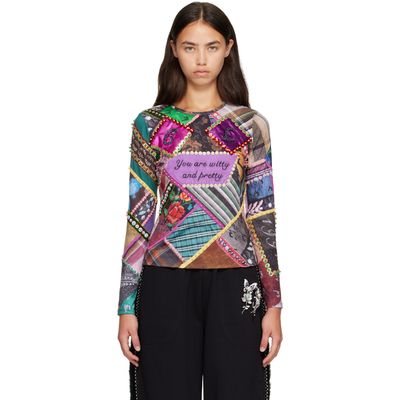 Chopova Lowena Chopova Lowena Multicolor 'Pretty' Beaded Jersey Top