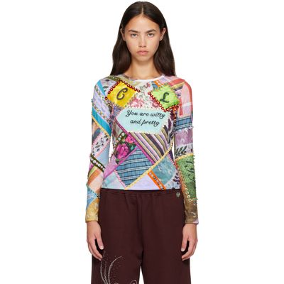 Chopova Lowena Chopova Lowena Multicolor 'Witty' Beaded Jersey Top