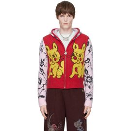 Chopova Lowena Chopova Lowena Pink & Red Squizzle Bun Bun Hoodie